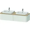 Image de Duravit Happy D.2 Plus Meuble sous-lavabo sur console suspendu, 1600x550 mm, 2 tiroirs, pour 2 vasques à poser, HP4946B3939