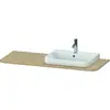 Image de Duravit Happy D.2 Plus Console 1300x550 mm, 1 découpe à droite, pour meuble sous-lavabo HP4942, HP4962, HP4972, HP031KR7171