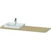 Image de Console Duravit Happy D.2 Plus, 1600x550 mm, 1 découpe à gauche, pour meuble sous-lavabo HP4944, HP4963, HP4973, HP031HL7171