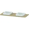 Image de Duravit Happy D.2 Plus Console, 1300x550 mm, 2 découpes, pour meuble sous-lavabo HP4943B, HP032KB7171