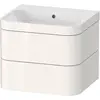 Image de Duravit Happy D.2 Plus c-bonded Set suspendu, 575x490mm, 2 tiroirs, sans trou pour robinetterie, HP4635N2222