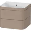 Image de Duravit Happy D.2 Plus c-bonded Set suspendu, 575x490mm, 2 tiroirs, sans trou pour robinetterie, HP4635N7575