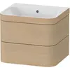 Image de Duravit Happy D.2 Plus c-bonded Set suspendu, 575x490mm, 2 tiroirs, sans trou pour robinetterie, HP4635N7171