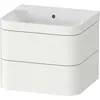 Image de Duravit Happy D.2 Plus c-bonded Set suspendu, 575x490mm, 2 tiroirs, sans trou pour robinetterie, HP4635N3636