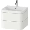 Image de Duravit Happy D.2 Plus c-bonded Set suspendu, 575x490mm, 2 tiroirs, 1 trou de robinetterie, HP4635O3636
