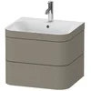 Image de Duravit Happy D.2 Plus C-bonded Set Suspendu, 575x490mm, 2