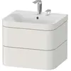 Image de Duravit Happy D.2 Plus c-bonded Set suspendu, 575x490mm, 2 tiroirs, 2 trous pour robinetterie, HP4635E3939