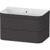 Image de Duravit Happy D.2 Plus c-bonded Set suspendu, 775x490mm, 2 tiroirs, sans trou pour robinetterie, HP4637N8080