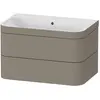 Image de Duravit Happy D.2 Plus c-bonded Set suspendu, 775x490mm, 2 tiroirs, sans trou pour robinetterie, HP4637N9292