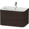 Image de Duravit Happy D.2 Plus c-bonded Set suspendu, 775x490mm, 2 tiroirs, 1 trou de robinetterie, HP4637O6969