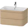 Image de Duravit Happy D.2 Plus c-bonded Set suspendu, 775x490mm, 2 tiroirs, 1 trou de robinetterie, HP4637O7171
