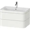 Image de Duravit Happy D.2 Plus c-bonded Set suspendu, 775x490mm, 2 tiroirs, 1 trou de robinetterie, HP4637O3636
