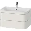 Image de Duravit Happy D.2 Plus c-bonded Set suspendu, 775x490mm, 2 tiroirs, 1 trou de robinetterie, HP4637O3939