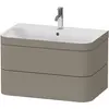 Image de Duravit Happy D.2 Plus c-bonded Set suspendu, 775x490mm, 2 tiroirs, 1 trou de robinetterie, HP4637O9292