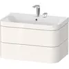 Image de Duravit Happy D.2 Plus c-bonded Set suspendu, 775x490mm, 2 tiroirs, 2 trous pour robinetterie, HP4637E2222