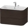 Image de Duravit Happy D.2 Plus c-bonded Set suspendu, 775x490mm, 2 tiroirs, 2 trous pour robinetterie, HP4637E6969