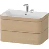 Image de Duravit Happy D.2 Plus c-bonded Set suspendu, 775x490mm, 2 tiroirs, 2 trous pour robinetterie, HP4637E7171