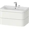 Image de Duravit Happy D.2 Plus c-bonded Set suspendu, 775x490mm, 2 tiroirs, 2 trous pour robinetterie, HP4637E3636
