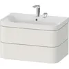Image de Duravit Happy D.2 Plus c-bonded Set suspendu, 775x490mm, 2 tiroirs, 2 trous pour robinetterie, HP4637E3939