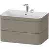 Image de Duravit Happy D.2 Plus c-bonded Set suspendu, 775x490mm, 2 tiroirs, 2 trous pour robinetterie, HP4637E9292