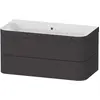 Image de Duravit Happy D.2 Plus c-bonded Set suspendu, 975x490mm, 2 tiroirs, sans trou pour robinetterie, HP4638N8080