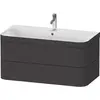 Image de Duravit Happy D.2 Plus c-bonded Set suspendu, 975x490mm, 2 tiroirs, 1 trou de robinetterie, HP4638O8080