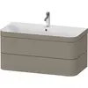 Image de Duravit Happy D.2 Plus c-bonded Set suspendu, 975x490mm, 2 tiroirs, 1 trou de robinetterie, HP4638O9292