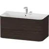 Image de Duravit Happy D.2 Plus c-bonded Set suspendu, 975x490mm, 2 tiroirs, 2 trous pour robinetterie, HP4638E6969