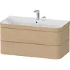 Image de Duravit Happy D.2 Plus c-bonded Set suspendu, 975x490mm, 2 tiroirs, 2 trous pour robinetterie, HP4638E7171