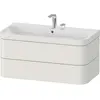 Image de Duravit Happy D.2 Plus c-bonded Set suspendu, 975x490mm, 2 tiroirs, 2 trous pour robinetterie, HP4638E3939