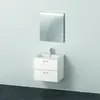 Image de Duravit Xbase, ensemble de meubles muraux, avec miroir LED, lavabo et meuble sous-lavabo, largeur 600 mm, XB007004545