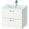 Image de Duravit Xbase, ensemble de meubles muraux, avec armoire de toilette LED, lavabo et meuble sous-lavabo, largeur 600 mm, XB0075L4545