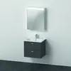 Image de Duravit Xbase, ensemble de meubles muraux, avec armoire de toilette LED, lavabo et meuble sous-lavabo, largeur 600 mm, XB0075R4949