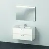 Image de Duravit Xbase, ensemble de meubles muraux, avec miroir LED, lavabo et meuble sous-lavabo, largeur 1000 mm, XB007204545