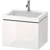 Image de Duravit L-Cube c-bonded Ensemble suspendu, 1 tiroir, sans trop-plein, 1 trou pour robinet, 600x500x480mm, LC6916O8080