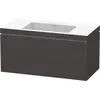 Image de Duravit L-Cube c-bonded Ensemble suspendu, 1 tiroir, sans trop-plein, sans trou pour robinetterie, 1000x500x480mm, LC6918N8080