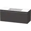 Image de Duravit L-Cube c-bonded Ensemble suspendu, 1 tiroir, sans trop-plein, sans trou pour robinetterie, 1200x500x480mm, LC6919N8080
