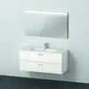 Image de Duravit Xbase, ensemble de meubles muraux, avec miroir LED, lavabo et meuble sous-lavabo, largeur 1200 mm, XB007304545