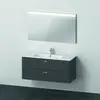 Image de Duravit Xbase, ensemble de meubles muraux, avec miroir LED, lavabo et meuble sous-lavabo, largeur 1200 mm, XB007304949