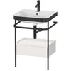 Image de Duravit Happy D.2 Plus c-bonded Set avec console métallique et tiroir, 575x490mm, 1 trou pour robinetterie, HP4740O3939