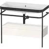 Image de Duravit Happy D.2 Plus c-bonded Set avec console métallique et tiroir, 975x490mm, Sans trou pour robinetterie, HP4743N2222