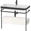 Image de Duravit Happy D.2 Plus c-bonded Set avec console métallique et tiroir, 975x490mm, 1 trou pour robinetterie, HP4743O2222