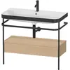 Image de Duravit Happy D.2 Plus c-bonded Set avec console métallique et tiroir, 975x490mm, 1 trou pour robinetterie, HP4743O7171
