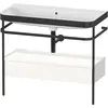 Image de Duravit Happy D.2 Plus c-bonded Set avec console métallique et tiroir, 975x490mm, Sans trou pour robinetterie, HP4743N3636