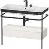 Image de Duravit Happy D.2 Plus c-bonded Set avec console métallique et tiroir, 975x490mm, 2 trous pour robinetterie, HP4743E3939