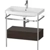 Image de Duravit Happy D.2 Plus c-shaped Set avec console métallique et tiroir, 775x490mm, 1 trou pour robinetterie, HP4842O6969