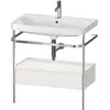 Image de Duravit Happy D.2 Plus c-shaped Set avec console métallique et tiroir, 775x490mm, 1 trou pour robinetterie, HP4842O3939