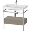 Image de Duravit Happy D.2 Plus c-shaped Set avec console métallique et tiroir, 775x490mm, 1 trou pour robinetterie, HP4842O9292