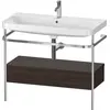 Image de Duravit Happy D.2 Plus c-shaped Set avec console métallique et tiroir, 975x490mm, 1 trou pour robinetterie, HP4843O6969