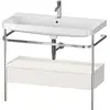 Image de Duravit Happy D.2 Plus c-shaped Set avec console métallique et tiroir, 975x490mm, 1 trou pour robinetterie, HP4843O3939